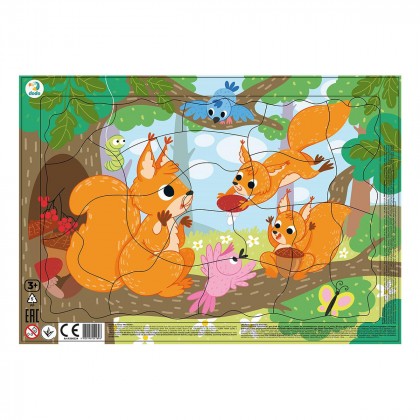 

Пазл с рамкой DoDo Белочки 21 эл (17-6281869)