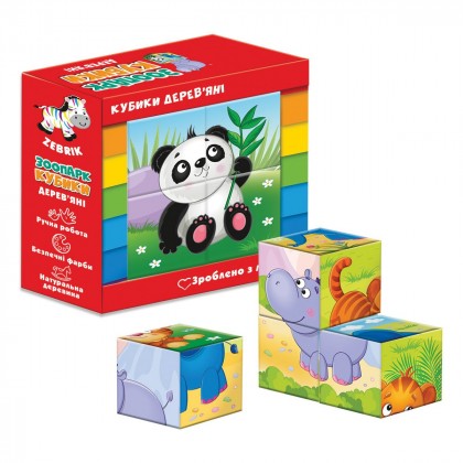 

Деревянные кубики Vladi Toys Зоопарк (17-6445949)