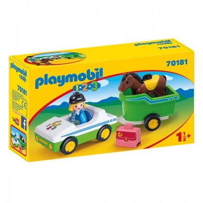 

Конструктор Playmobil Машина с повозкой и лошадью (17-6336518)