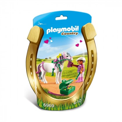 

Игровой набор Playmobil Грумер с пони Херт (17-6079825)
