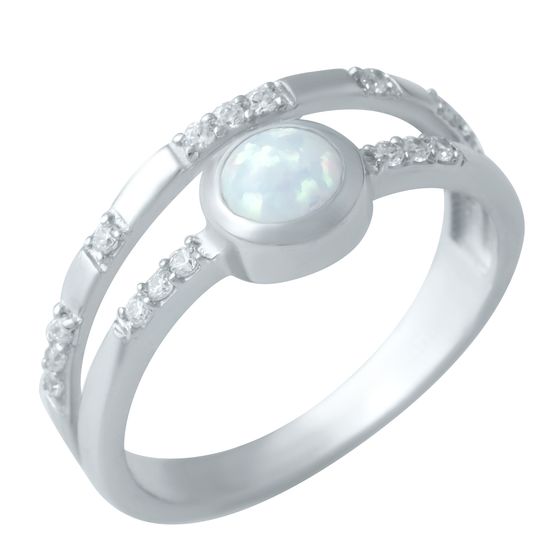 

Серебряное кольцо SilverLine с опалом 0.52ct 17.5 размер