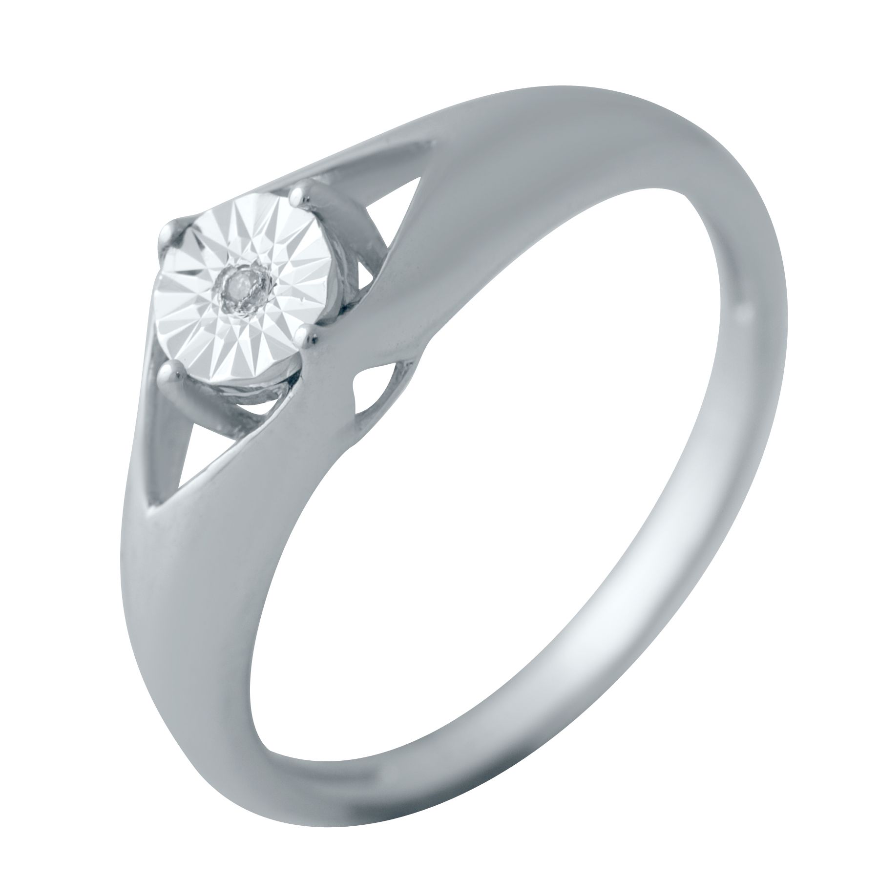 

Серебряное кольцо SilverLine с натуральными бриллиантом 0.01ct 18 размер