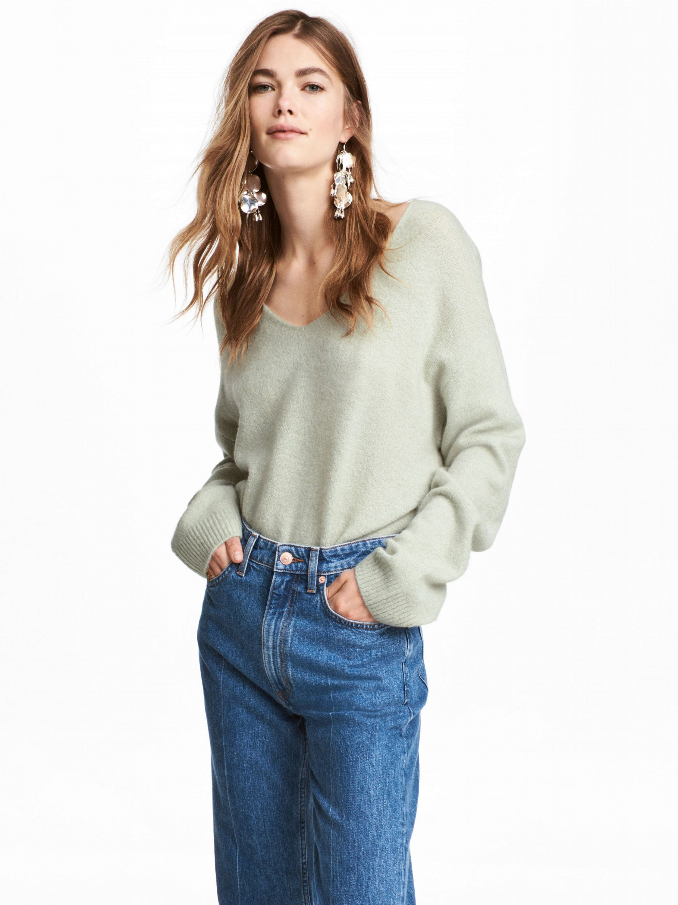 

Пуловер H&M 5354886 S Светло-зеленый