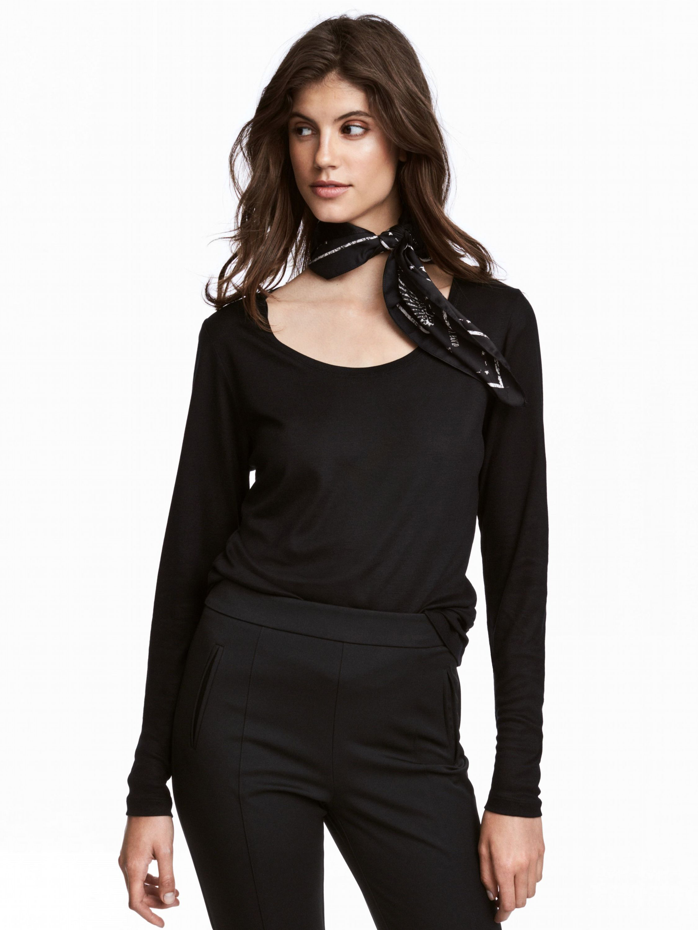 

Лонгслив H&M 4580875 M Черный (AB5000000241668_LD2000000877280)