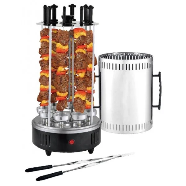 

Электрошашлычница Domotec BBQ 1000 Вт на 6 шампуров (нержавейка) Черная