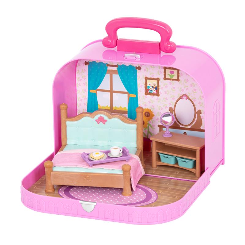

Игровой набор Li'l Woodzeez Кейс фиолетовый Спальня с аксессуарами (WZ6598Z)