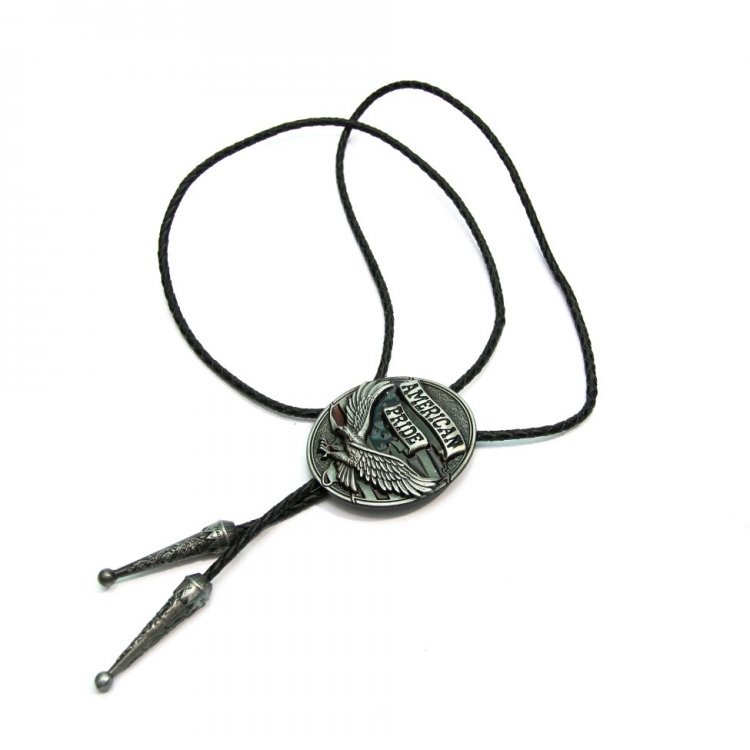 

Галстук Handmade 102 см Серебряно-черный
