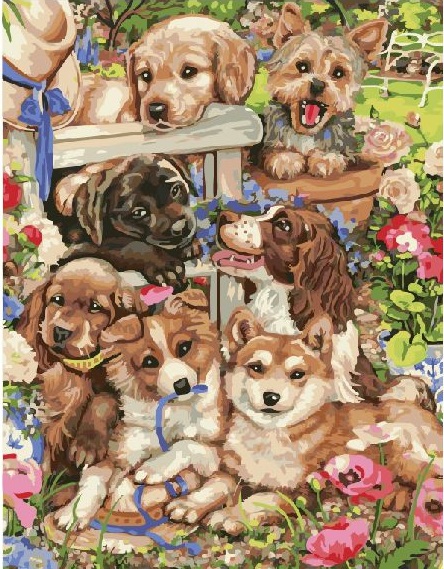 

Картина с номерами "Щеночки" Brushme 40х50 см (tvo0001423)