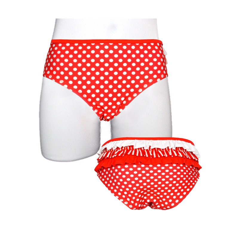 

Плавки для девочки Keyzi Lollipop slip 92 см красный-горох (438648)