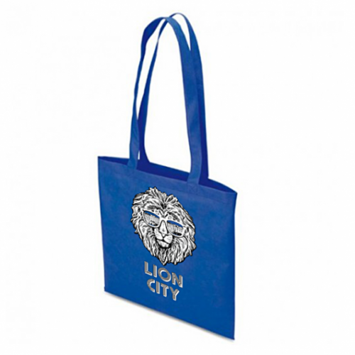 

Екосумка шоппер Lion city з довгими ручками, 40x40 cм, спанбонд, MIT378737XZ, синій
