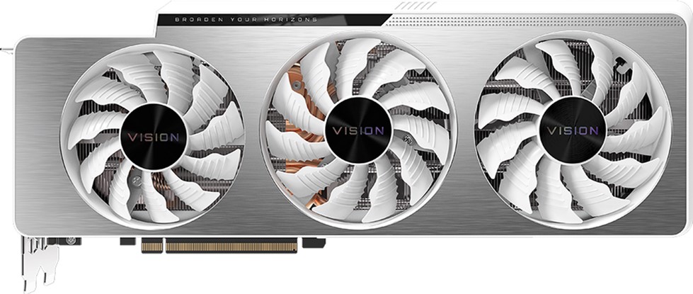 

Gigabyte PCI-Ex GeForce RTX 3090 Vision OC 24GB GDDR6X (384bit) (1695/19500) (2 х HDMI, 3 x DisplayPort) (GV-N3090VISION OC-24GD)