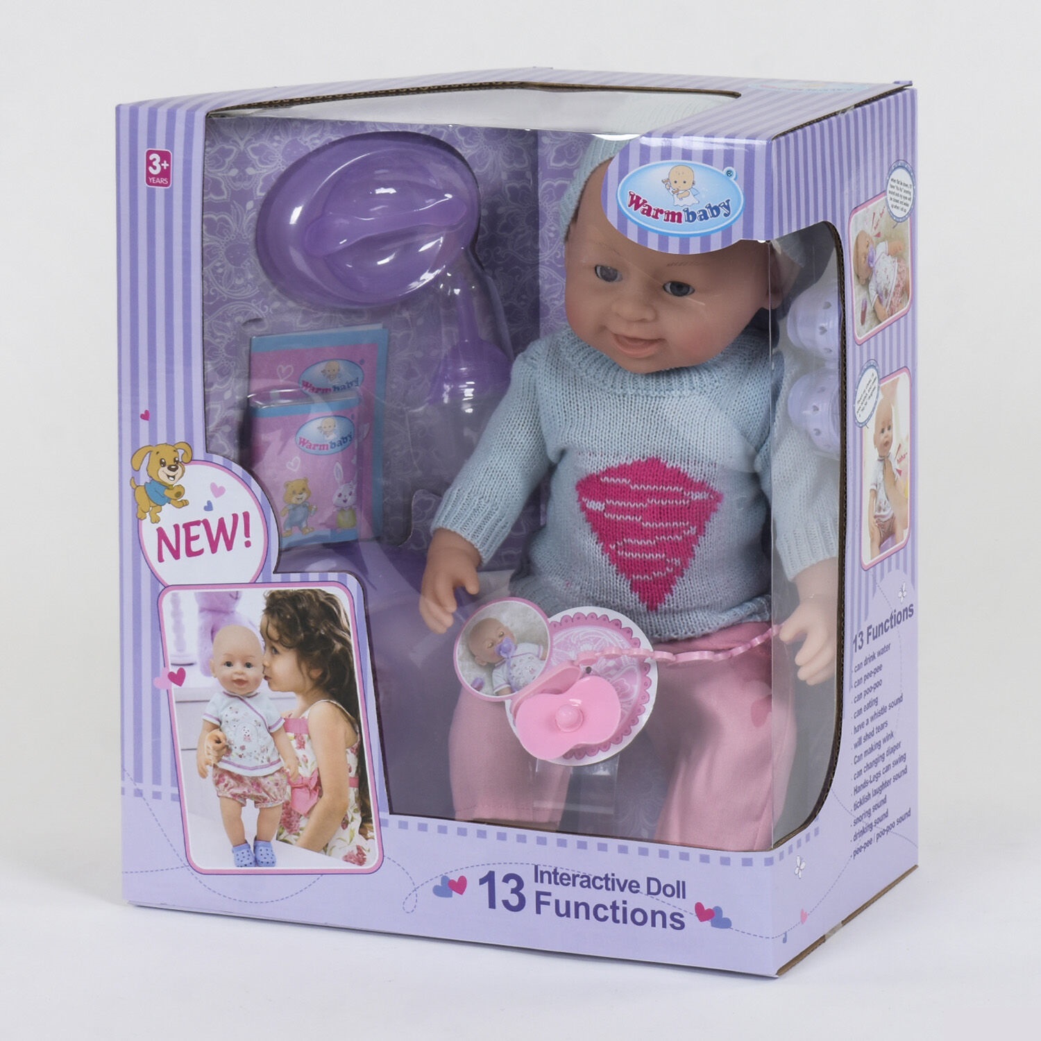 

Кукла пупс Warm Baby WZJ 030-514 функциональный (13 функций) на батарейках