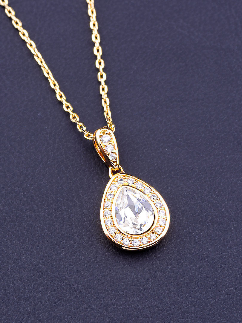 

Подвеска Капелька Xuping Swarovski 39 см. (позолота 18к) 088620