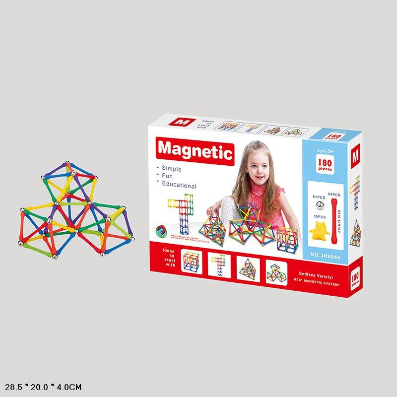 

Магнитный конструктор JH8946 180 деталей, 28,5*20*4см