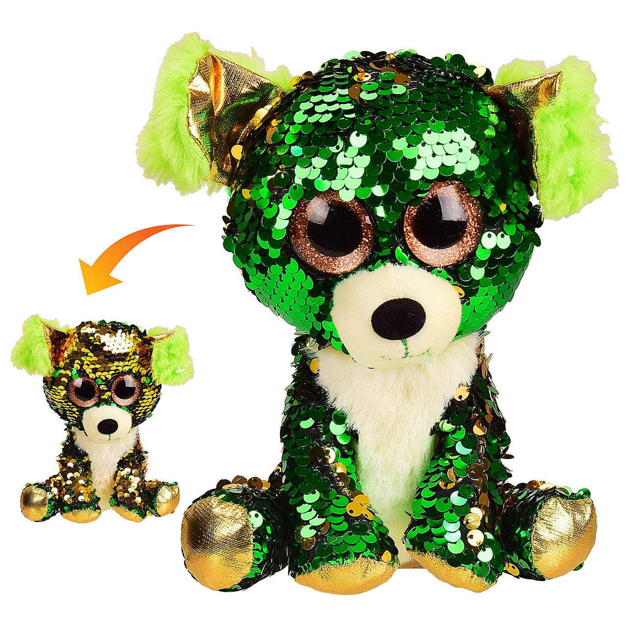 

Мягкая игрушка M0966 собачка в пайетках, 18 см