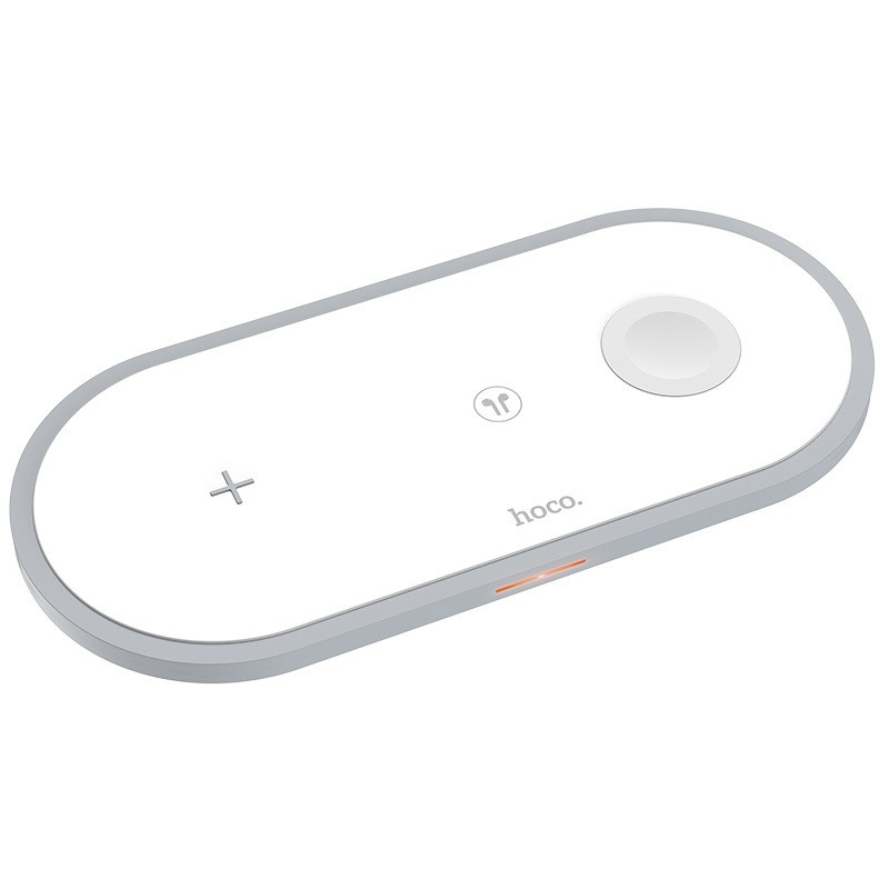

Беспроводная зарядка Hoco CW24 Handsome 3-in-1 White