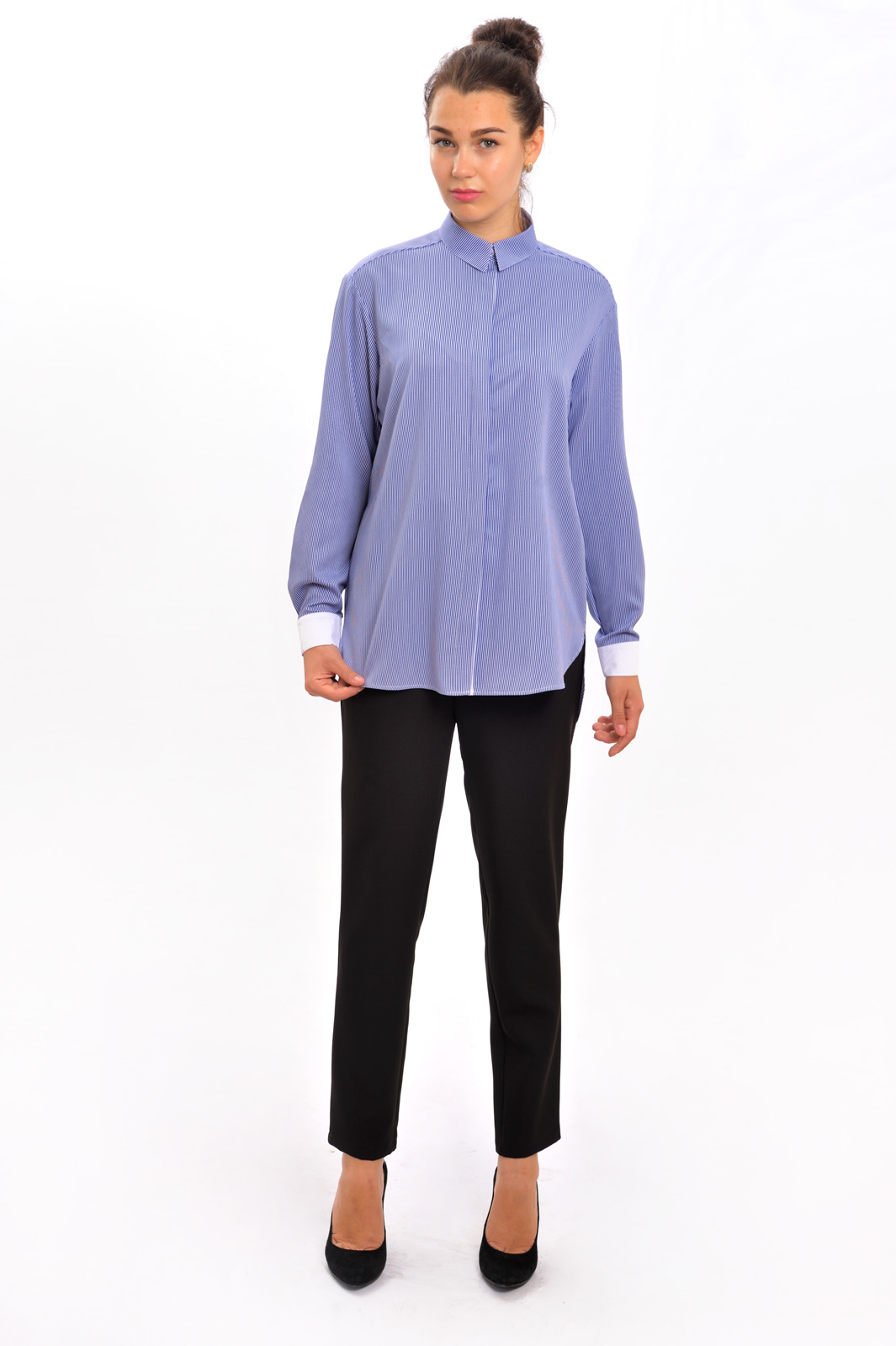 

Рубашка Wear me с белыми вставками XL Синий 1w/14/75