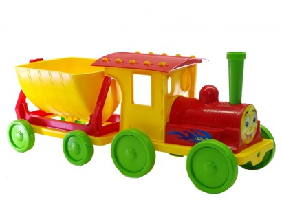 

Поезд-конструктор с прицепом КРАСНЫЙ Doloni-toys ( 013115/3 )