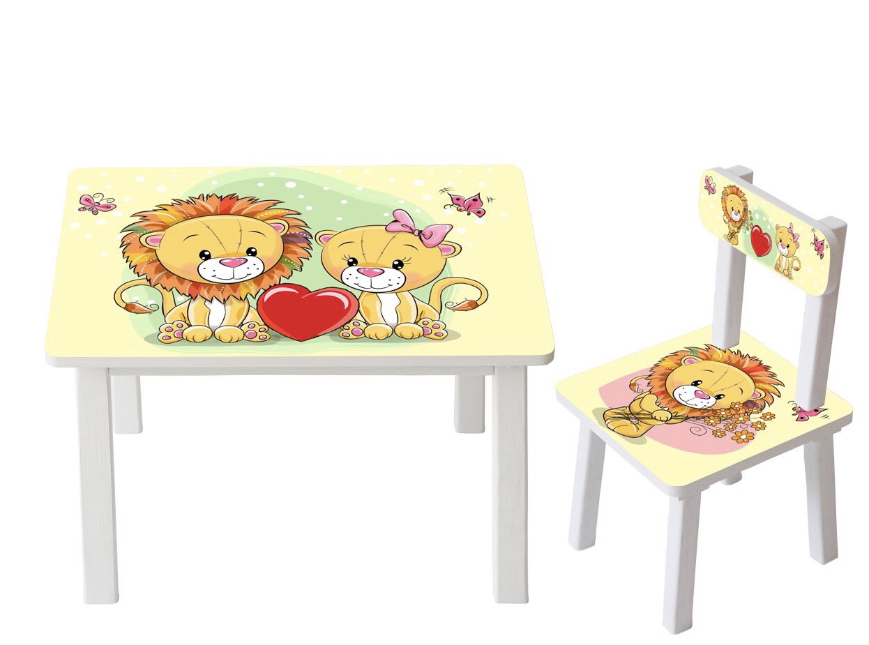 

Столик детский и стульчик Toys высота 43,5 см. 60/40 Лев BSM2К-26