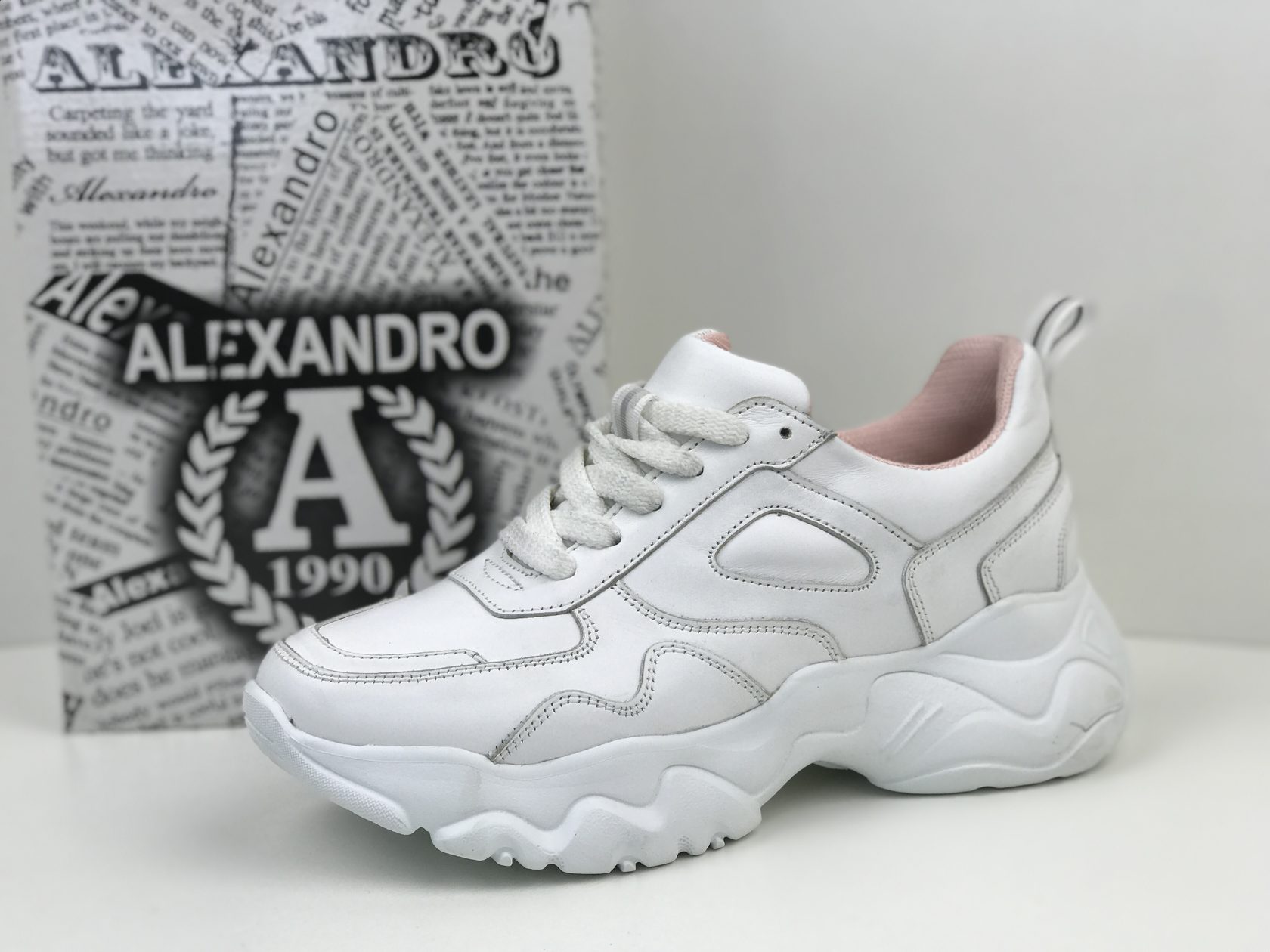 

Кроссовки Женские Alexandro 41 Белые Весенние Кожаные