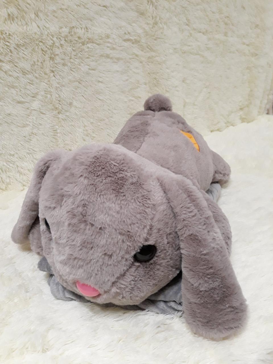 

Плед - мягкая игрушка 3 в 1 ( Зайчик серый )