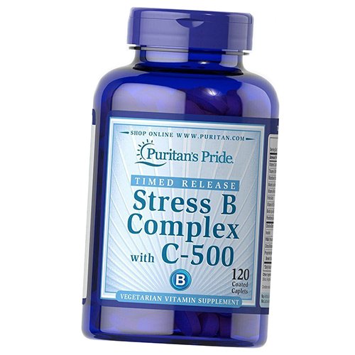 

Витамины группы В и Витамин С, Time Release Stress Vitamin B-Complex with Vitamin C-500, Puritan's Pride 120каплет (36367192)
