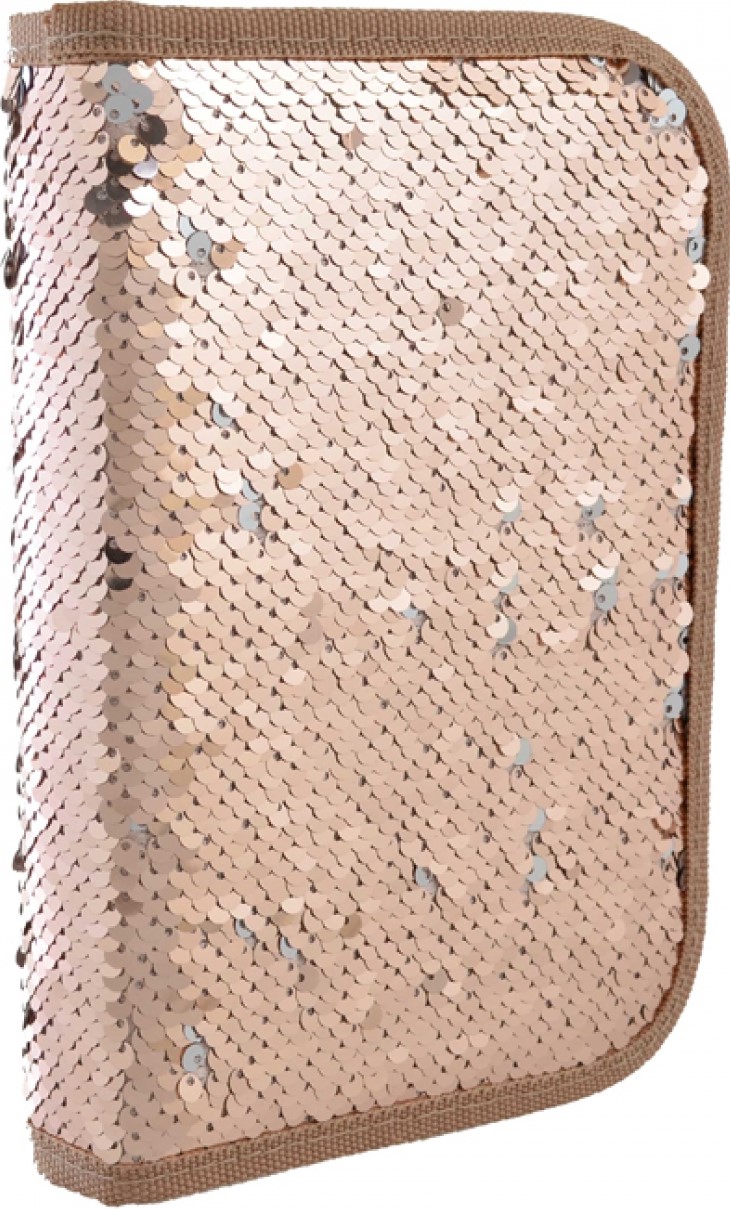 

Пенал Yes Sequins твердый одинарный с клапаном 1 отделение Золотистый (532423)