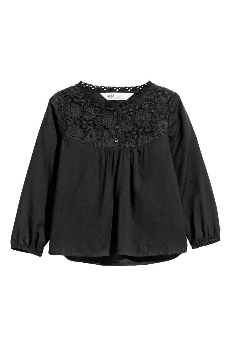 

Блуза H&M 104 см Черная