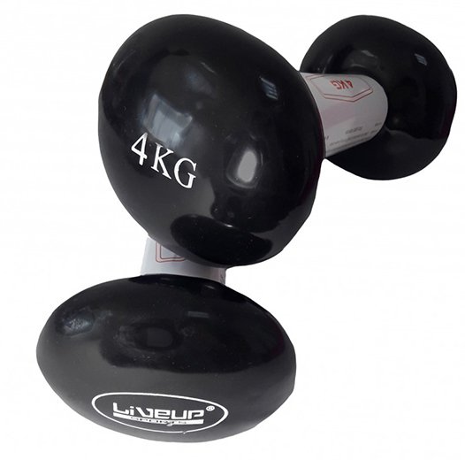 

LiveUp Гантели Vinyl Egg Head 4кг пара Черный (56396050)