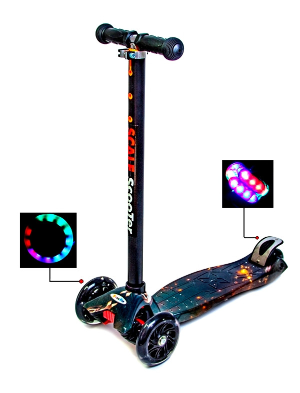 

Детский самокат MAXI. Планета. Светящиеся колеса. Детские самокаты