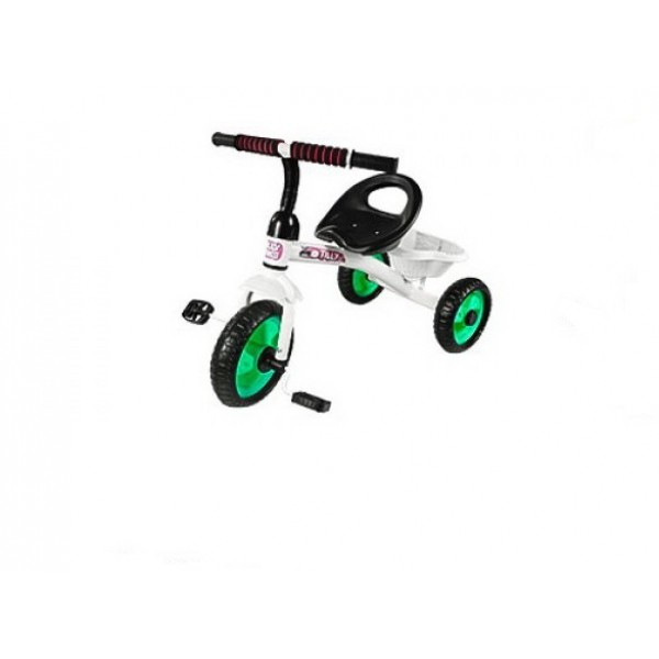 

Детский трехколесный велосипед c EVA колесами и корзиной TILLY TRIKE T-315 белый