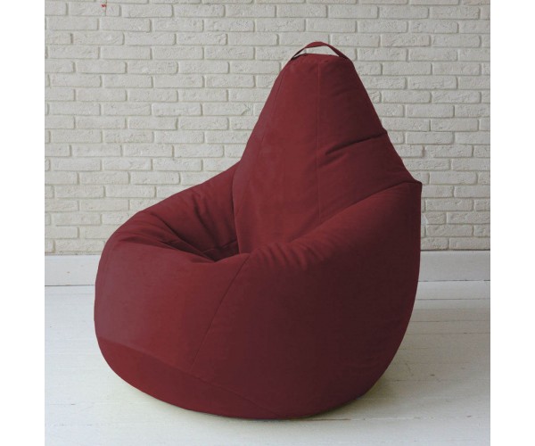 

Кресло-груша велюр бордовый KatyPuf XXL 140x100