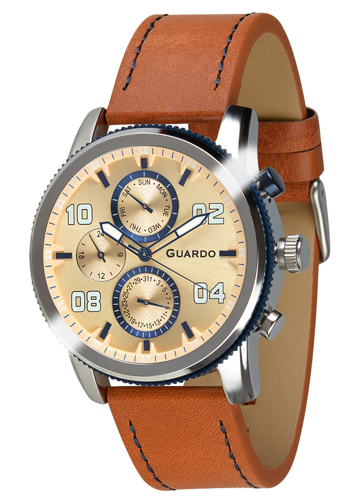 

Часы мужские Guardo 011097-2 коричневые