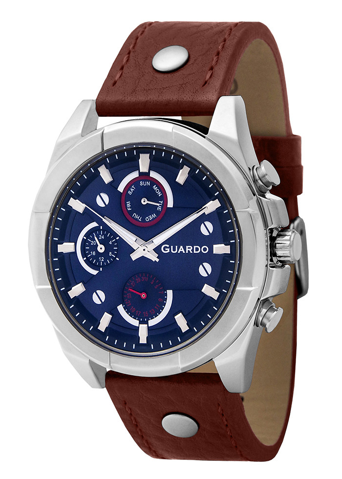 

Часы мужские Guardo 10281-1 серебряные