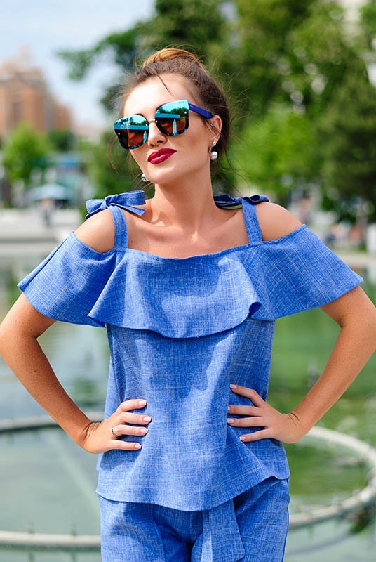 

Летняя майка Look and Buy Аризона  Голубой, Летняя майка Look and Buy Аризона 58 Голубой