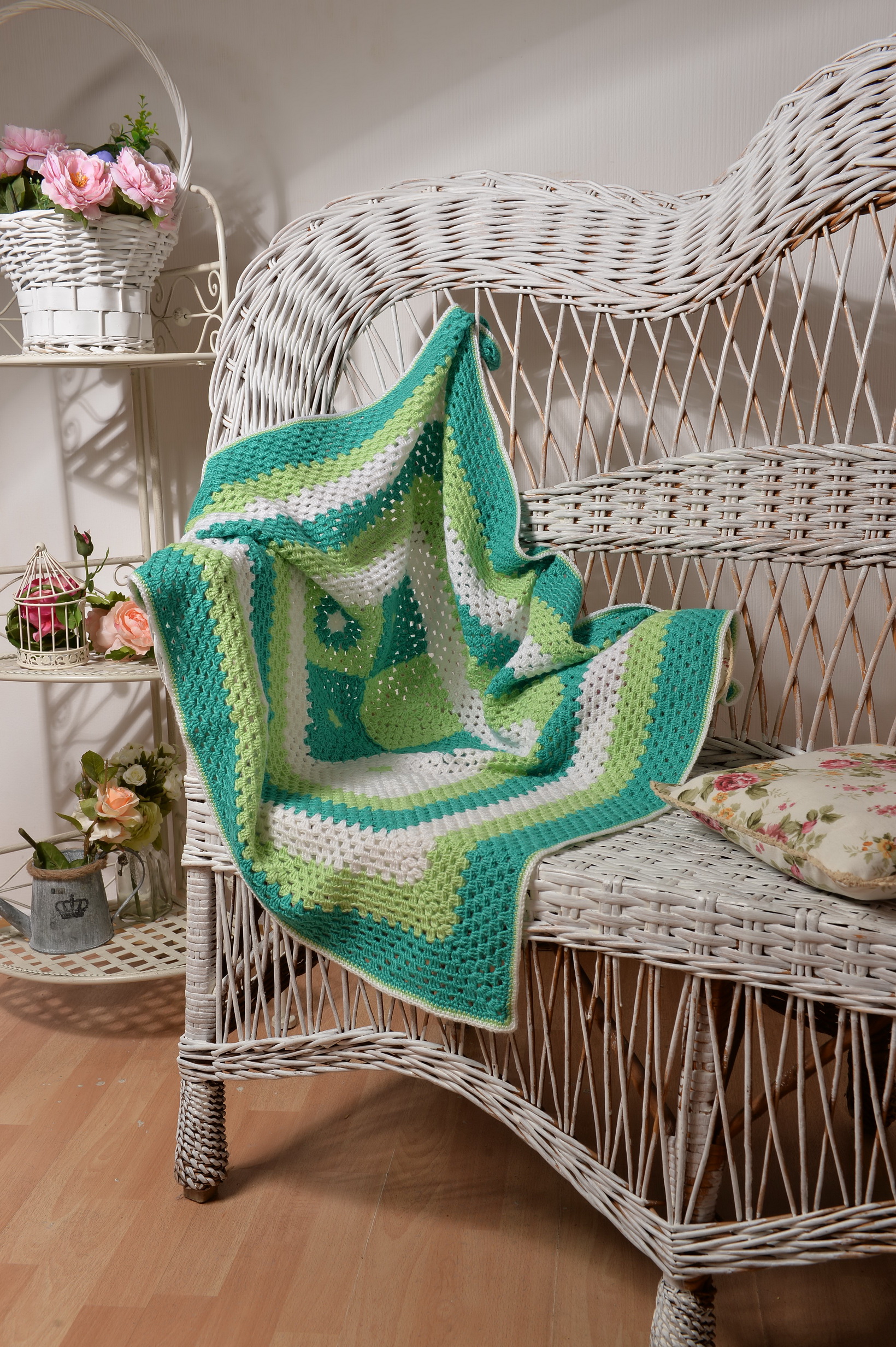

Детский вязаный плед SusykPerfect Капитошка 105x105 см