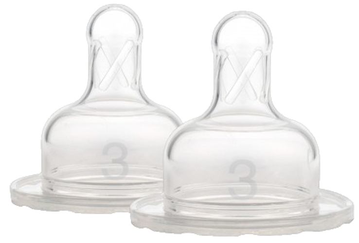 

Соска для бутылочки с широким горлышком Dr. Brown's 3-го уровня 6+ месяцев силикон 2 шт (382-INTL) (072239305225)
