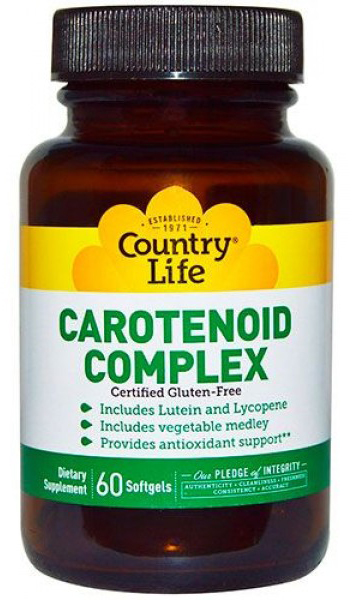 

Витамины Country Life CAROTENOID COMPLEX (Каротиноидный комплекс) 60 капсул (015794056010)