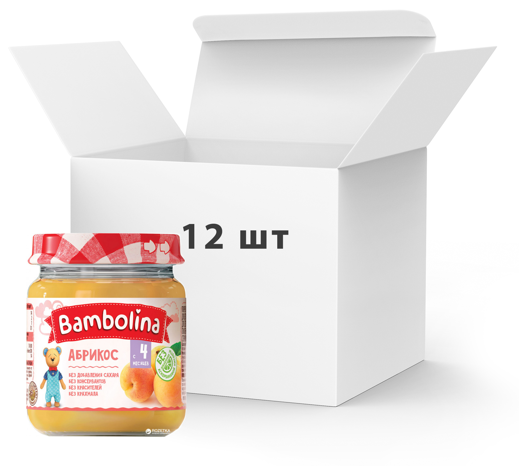 

Упаковка пюре Bambolina Абрикос 100 г х 12 шт (4813163001861_4812021001920)