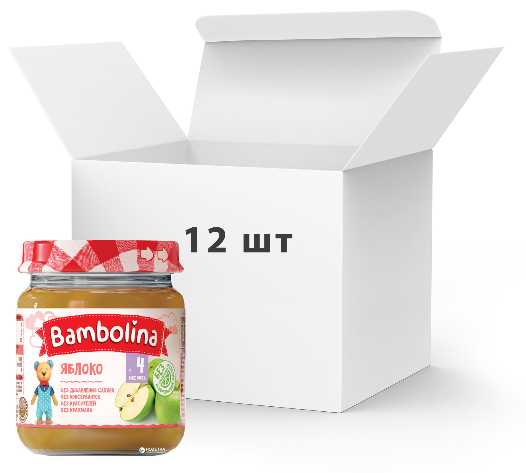 

Упаковка пюре Bambolina Яблоко 100 г х 12 шт (4813163001946_4812021001906)