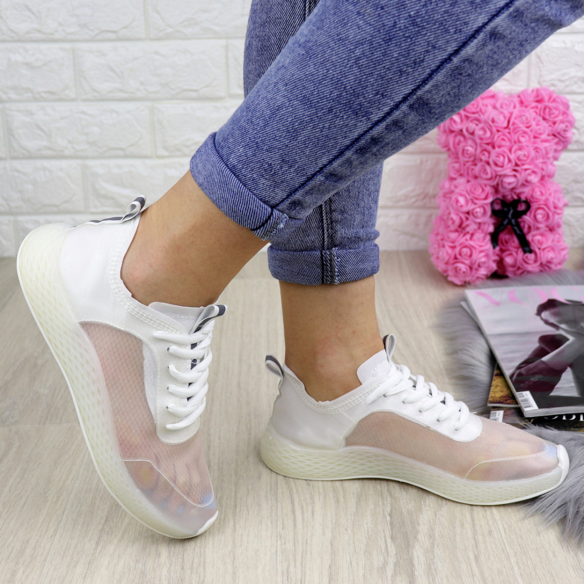 

Кроссовки женские прозрачные Shoes Ibiza белые 1201 41 р