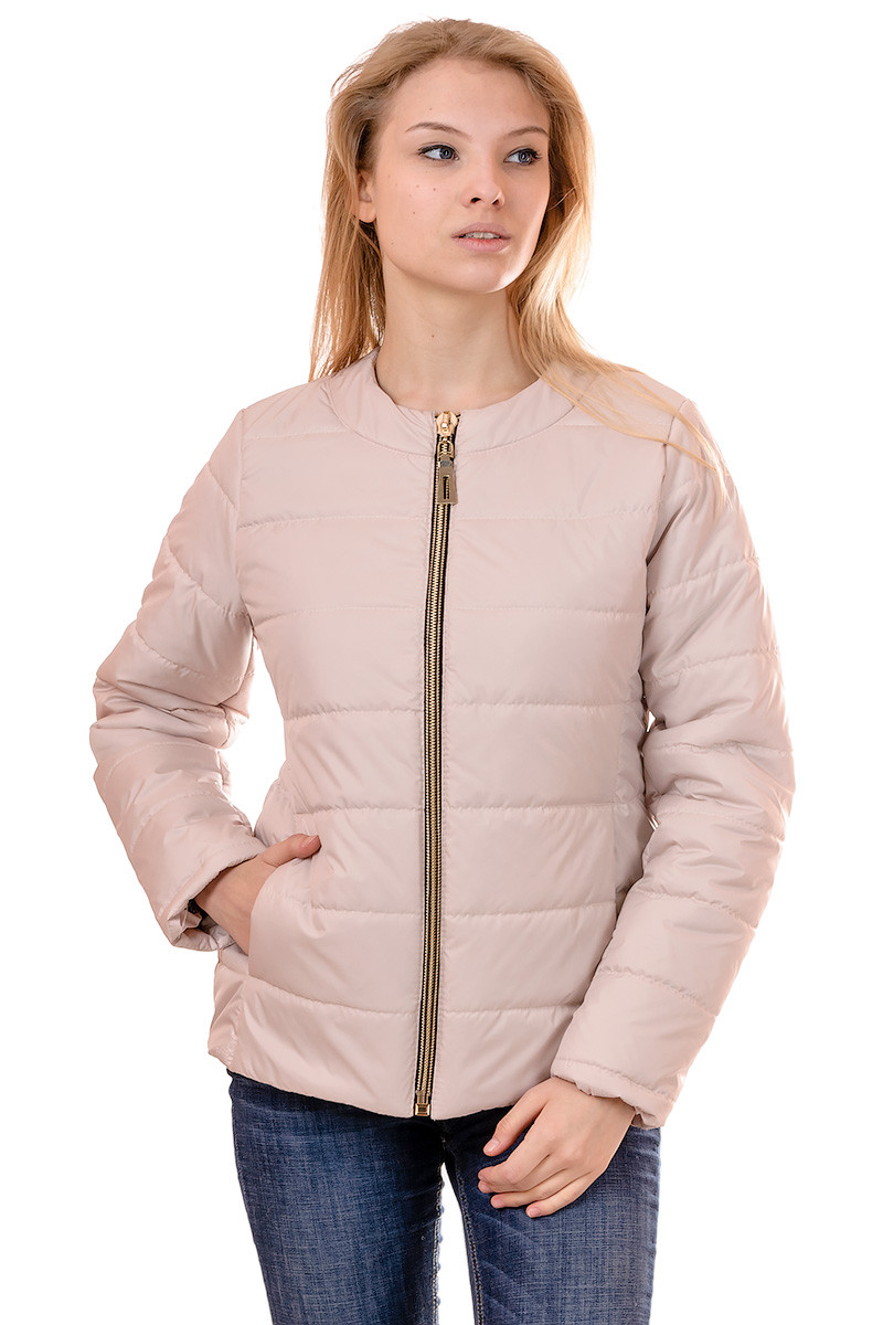 

Женская демисезонная куртка Irvik FZ140 бежевая 44 р