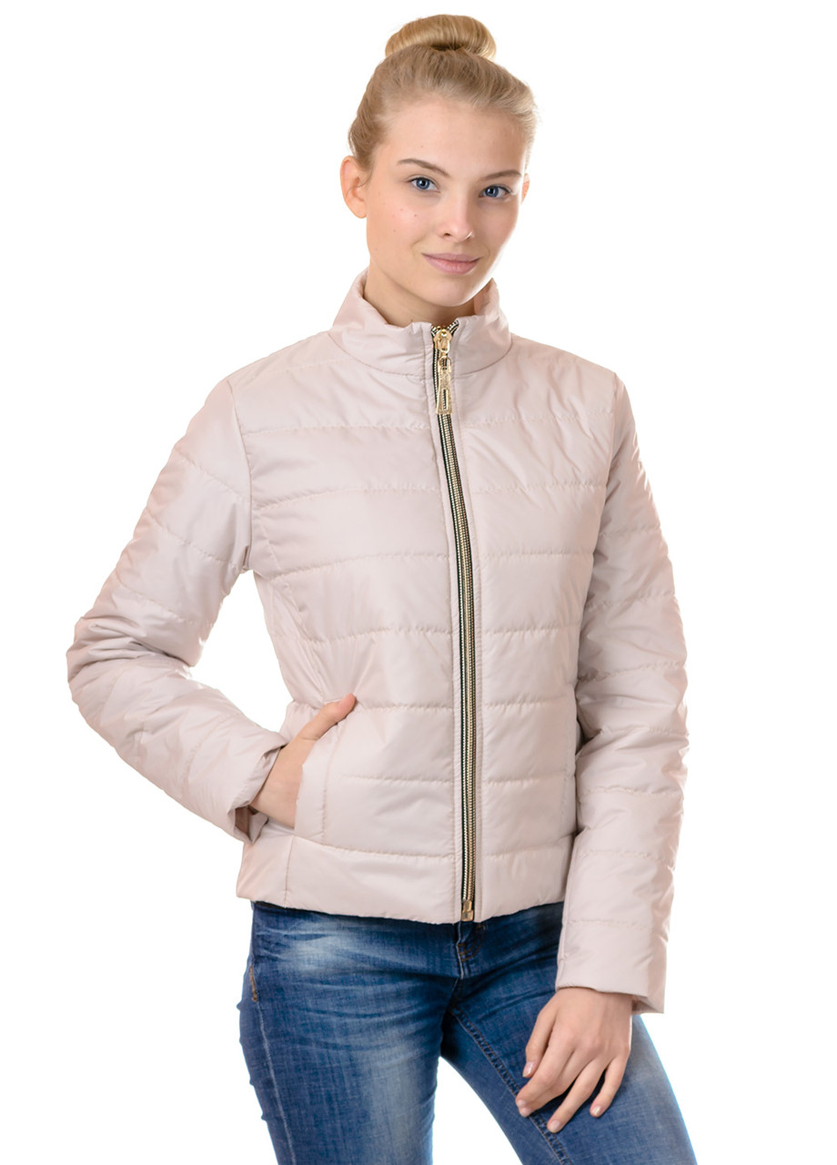 

Женская демисезонная куртка Irvik FZ160 бежевая 46 р