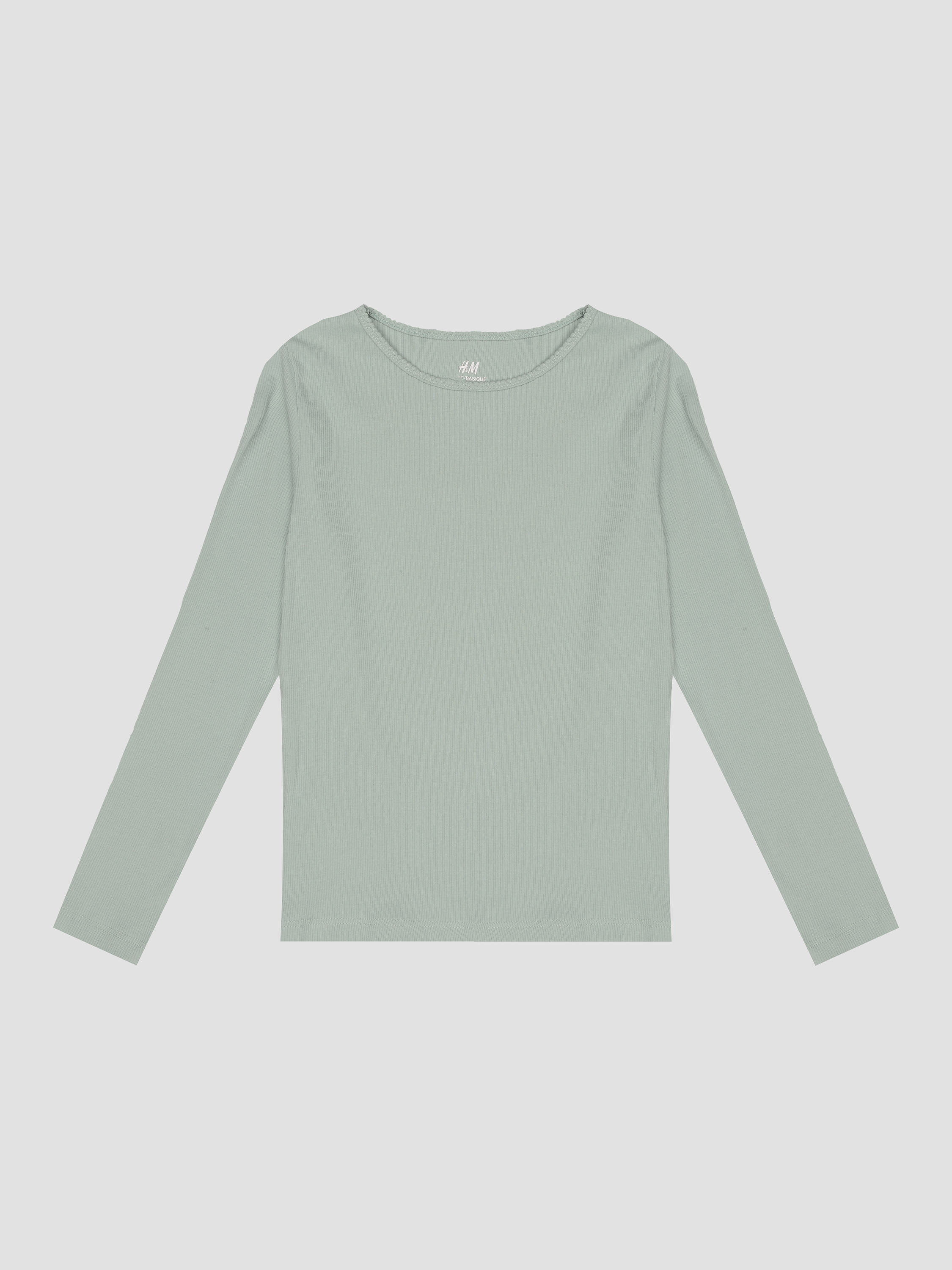 

Лонгслив H&M 122 128см светло бирюзовый 8167540
