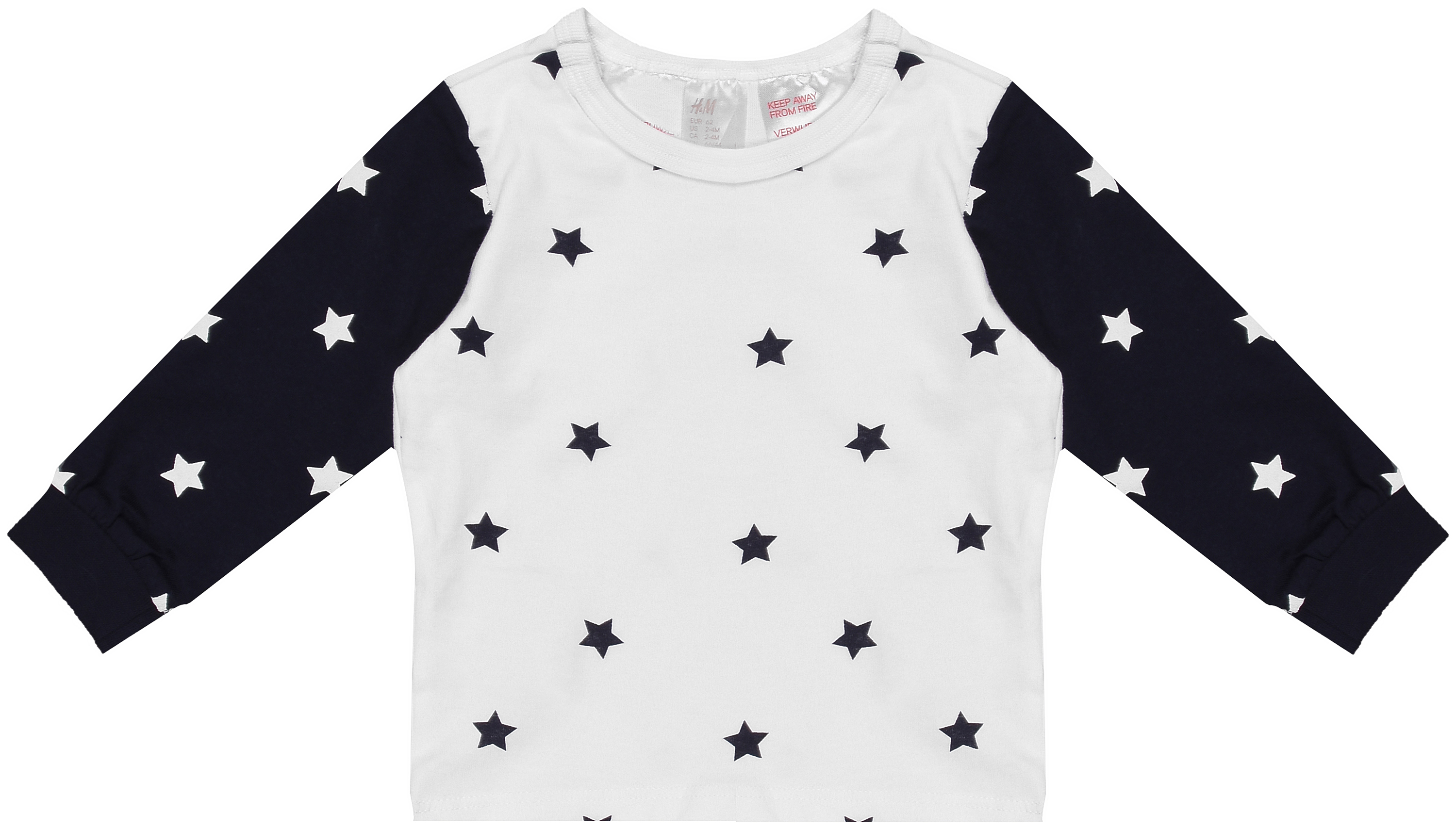 

Лонгслив для сна H&M 62см бело синий звезды 5236258