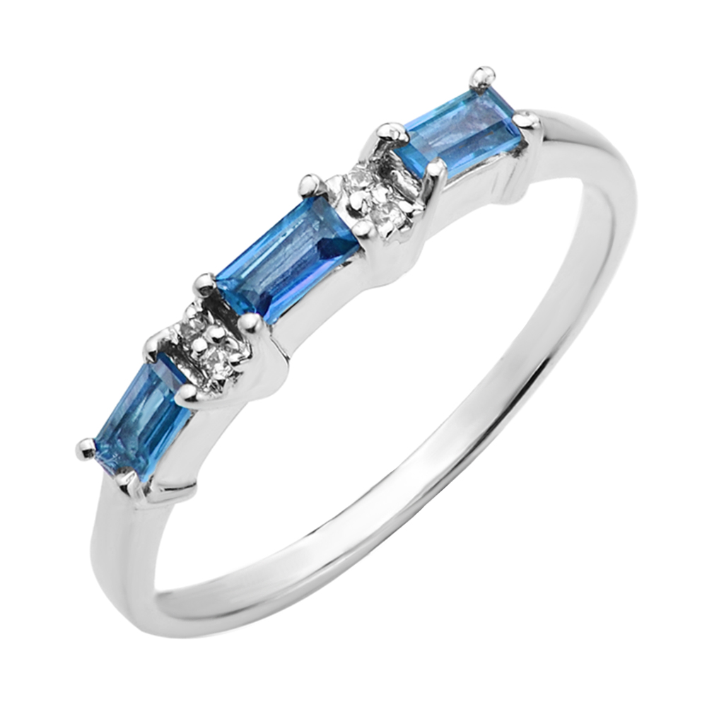 

Серебряное кольцо с лондон топазами и фианитами 000125055 15.5 размера