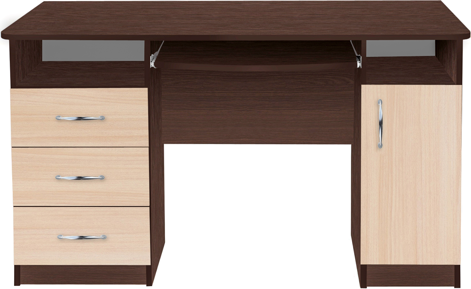 

Стол компьютерный Кент 2 (плюс)(ширина 1800) МАКСИ-МЕбель Венге магия/Дуб молочный