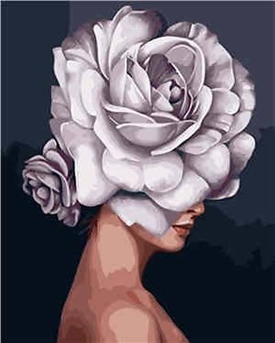 

Набор для росписи по номерам "Девушка-цветок", размером 40х50 см STRATEG (VA-1014)