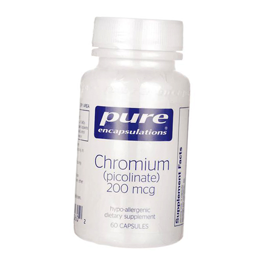 

Поликотинат Хрома, Chromium Picolinate 200, Pure Encapsulations 60капс (36361059)