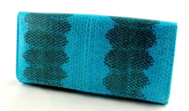 

Женское портмоне из кожи морской змеи (N-8411 Turquoise) зеленый